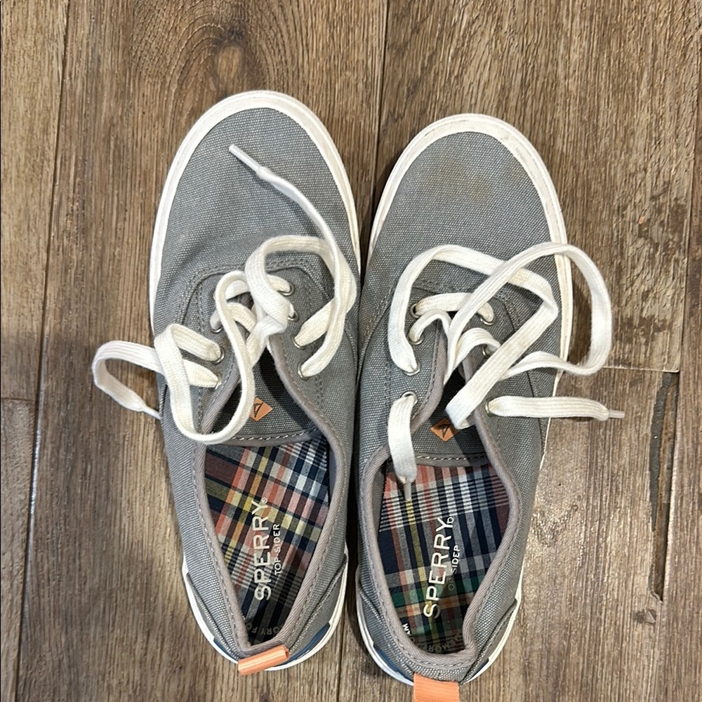 Sperry Gray Canvas Sneakers